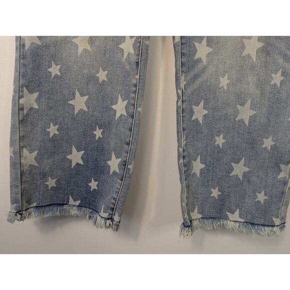Judy Blue Star Print High Rise Cropped Straight Leg Jean - Picture 3 of 8